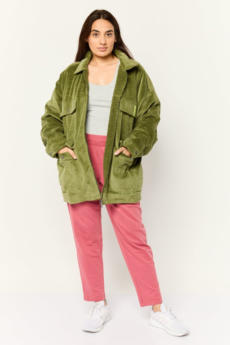 adidas Originals Adidas Originals x Ivy Park Women Sportswear Fit Long Sleeve Outdoor Jacket, Olive  - Image 2
