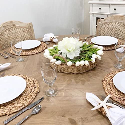 IPOPU 24PCS White Tulips Artificial Flowers Real Touch Tulips Flowers White Fake Tulips Flowers for Home Table Decoration Wedding Bouquet Party Baby Shower Centerpieces Bridal Bouquet Decor (White) - Image 5