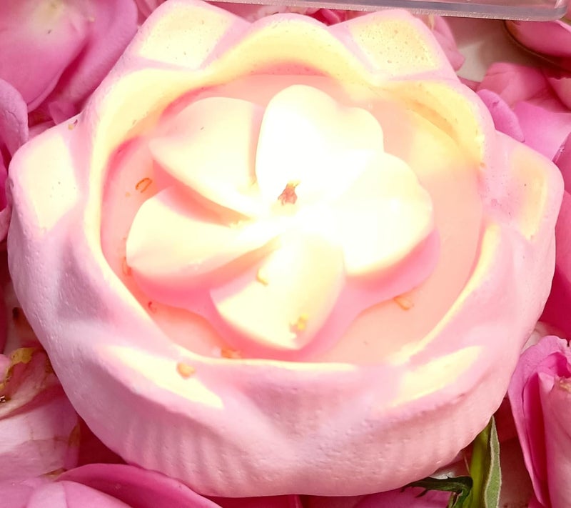 BOTANTICA BOTANTICA Lotus Pink Rose Scented Candle Handcrafted Soy Wax Candle LongLasting Romantic Aroma EcoFriendly Decorative Gift 