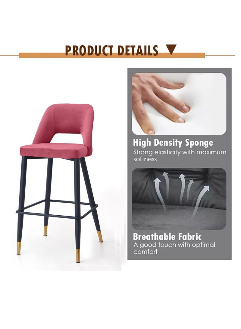 Ripple FURNITURE Bar Stool Kitchen Chair Round 3D High Bar Chair Modern Design With Chrome Base  - Image 3