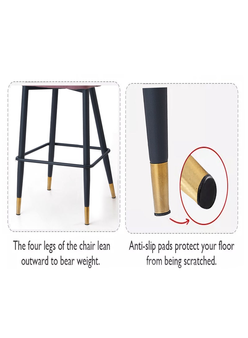 Ripple FURNITURE Bar Stool Kitchen Chair Round 3D High Bar Chair Modern Design With Chrome Base  - Image 4