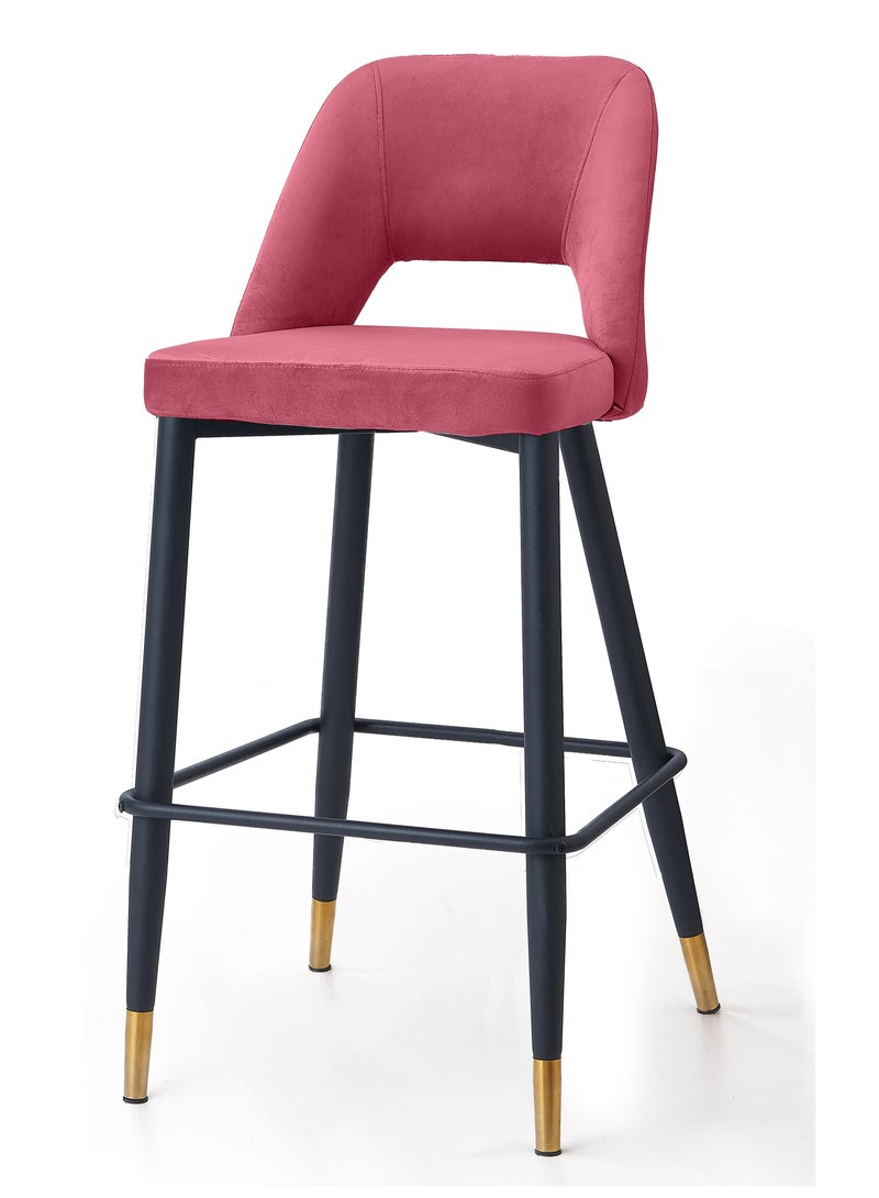 Ripple FURNITURE Bar Stool Kitchen Chair Round 3D High Bar Chair Modern Design With Chrome Base  - Image 1