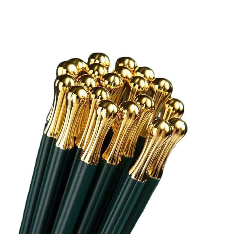 INKULTURE 05 Pair Fiber Glass Chopsticks, Dishwasher Safe Chopstick, Reusable Non-Slip Chopsticks | DarkGreen | Lightweight & Easy to Use - Image 4