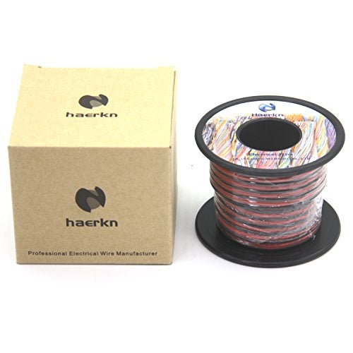 Haerkn 18 awg Silicone Electrical Wire 2 Conductor Parallel Wire line 60ft [Black 30ft Red 30ft] 18 Gauge Soft and Flexible Hook Up Oxygen Free Strands Tinned Copper Wire - Image 5