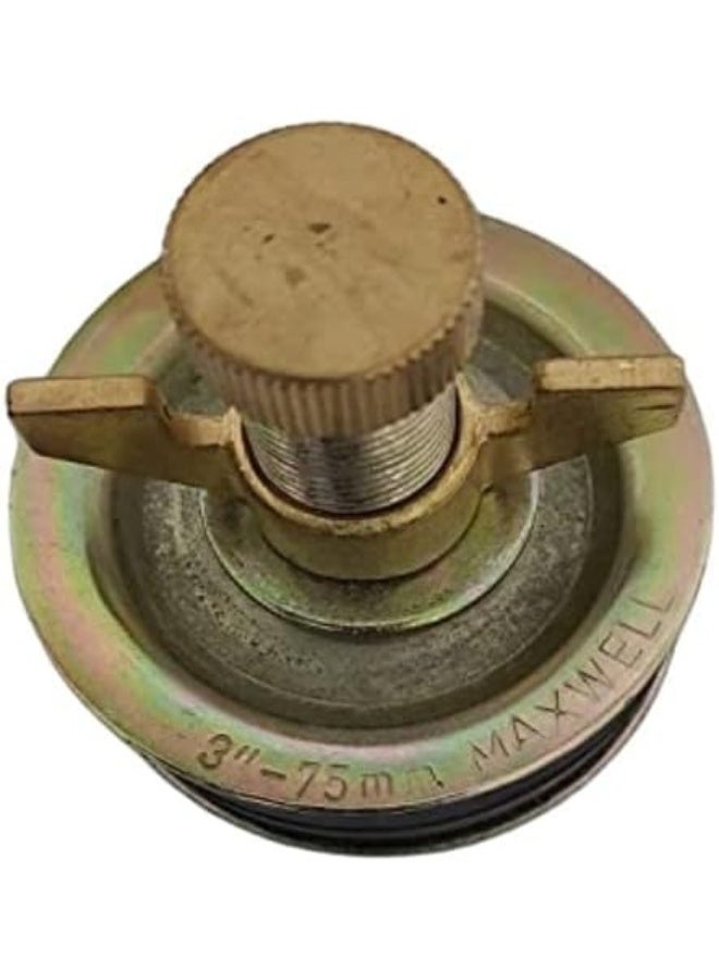 Biella Brass Cap Universal Drain Testing Plug For Air And Water Testing Of Drains And Sewers 75 Mm 3 Inch - Image 3