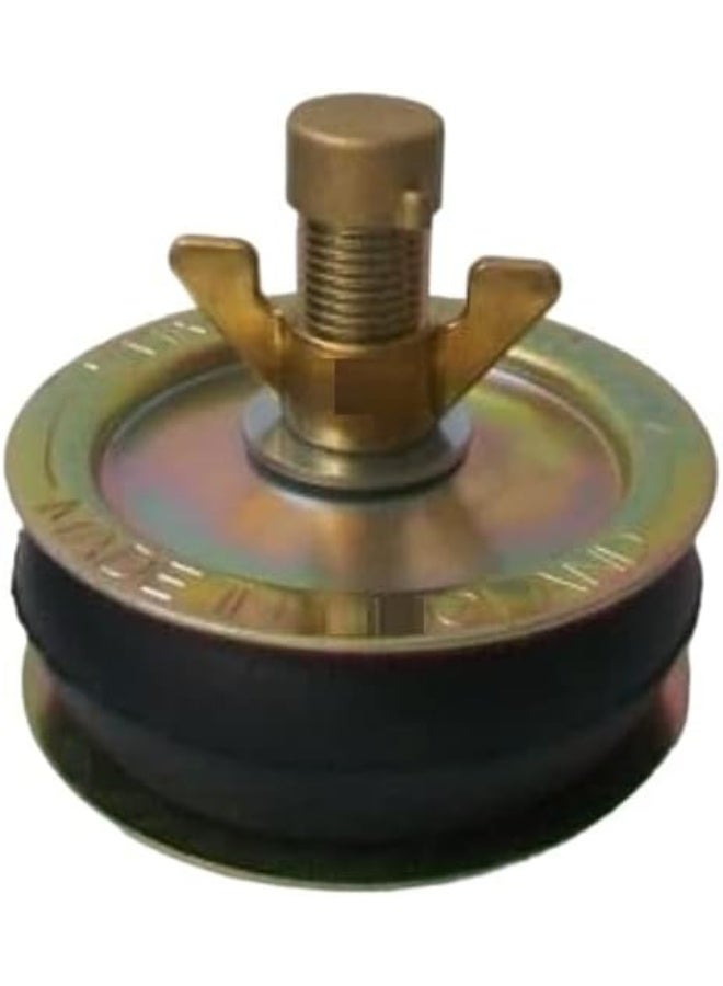 Biella Brass Cap Universal Drain Testing Plug For Air And Water Testing Of Drains And Sewers 75 Mm 3 Inch - Image 2