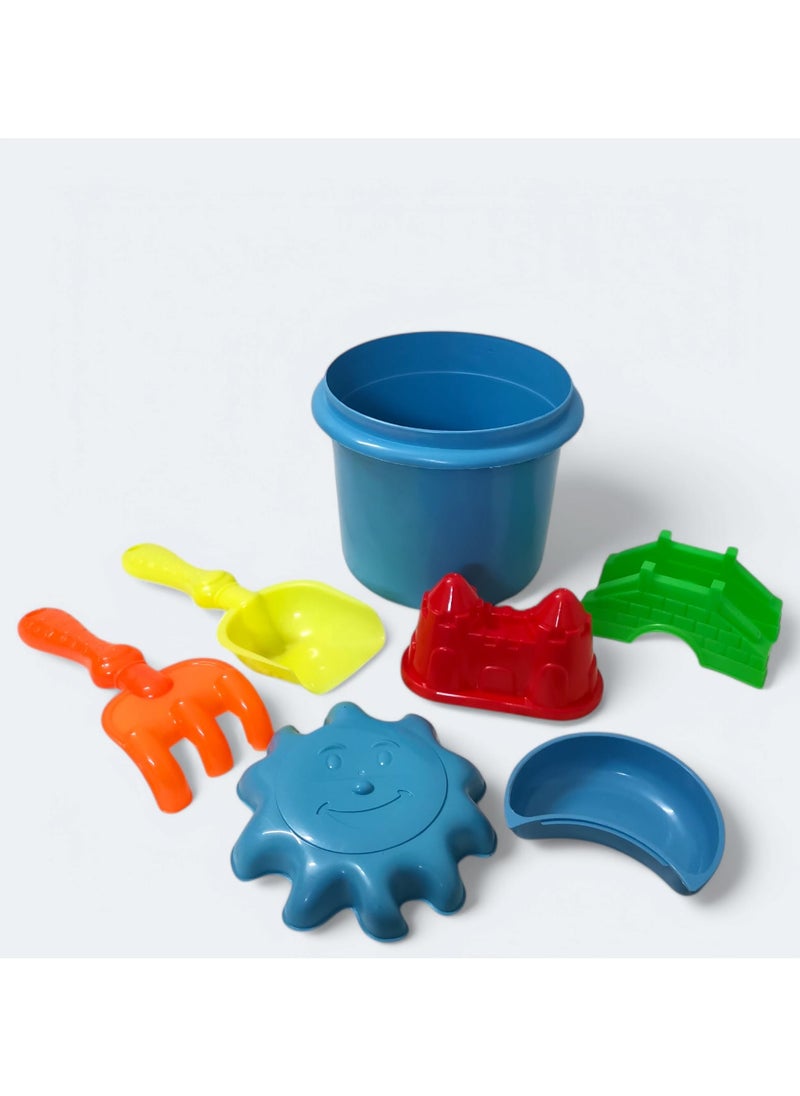 HASSM - Kids Beach Sand Toys, Sand Toys with Sand Bucket, Beach Tool Set, Sand Castle Building Kit - Toddler Outdoor Travel Toys for Boys and Girls - Image 1