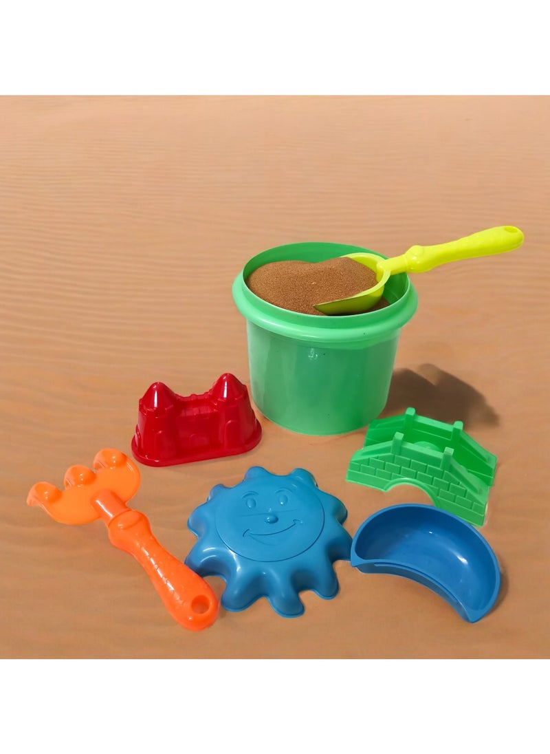 HASSM - Kids Beach Sand Toys, Sand Toys with Sand Bucket, Beach Tool Set, Sand Castle Building Kit - Toddler Outdoor Travel Toys for Boys and Girls - Image 1