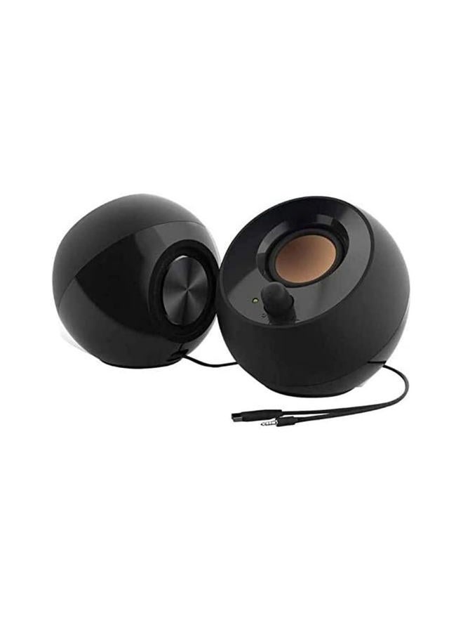 Creative Pebble 2.0 USB-Powered Desktop Speakers with Far-Field Drivers and Passive Radiators for Pcs and Laptops (Black) - Image 1