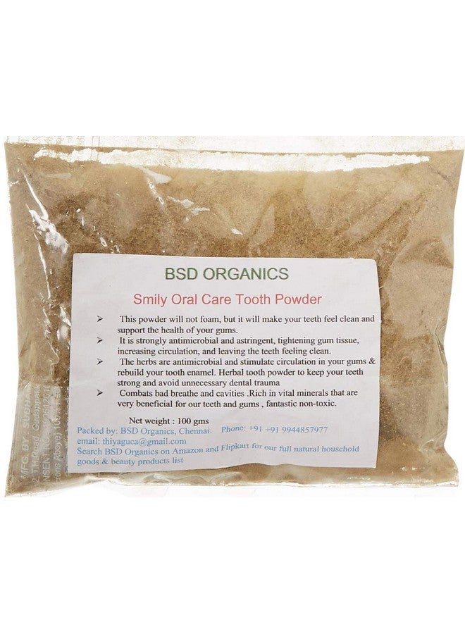 Smily Oral Care Tooth Powder/Palpodi/Dant Powder For Strong Teeth, Bad Breath, Gum Bleeding And More -100 Grams