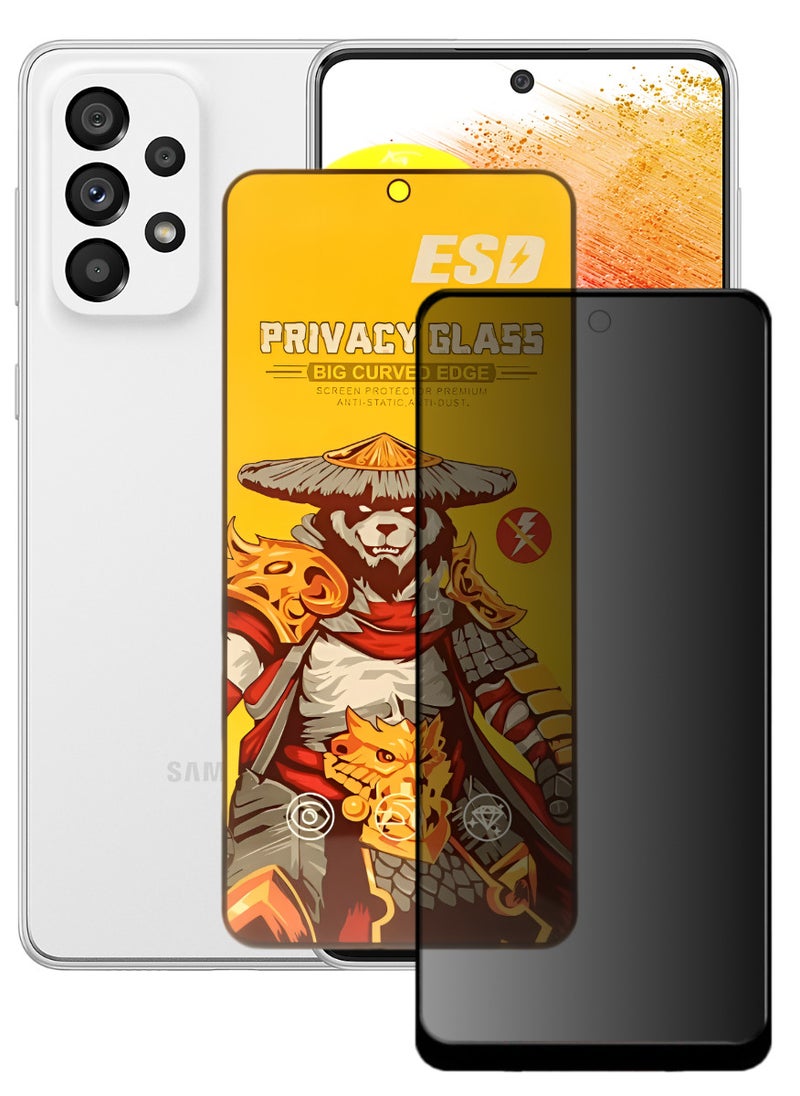 ESD Tempered Dustproof Privacy Glass Screen Protector Compatible For Samsung Galaxy A73 5G - Image 1