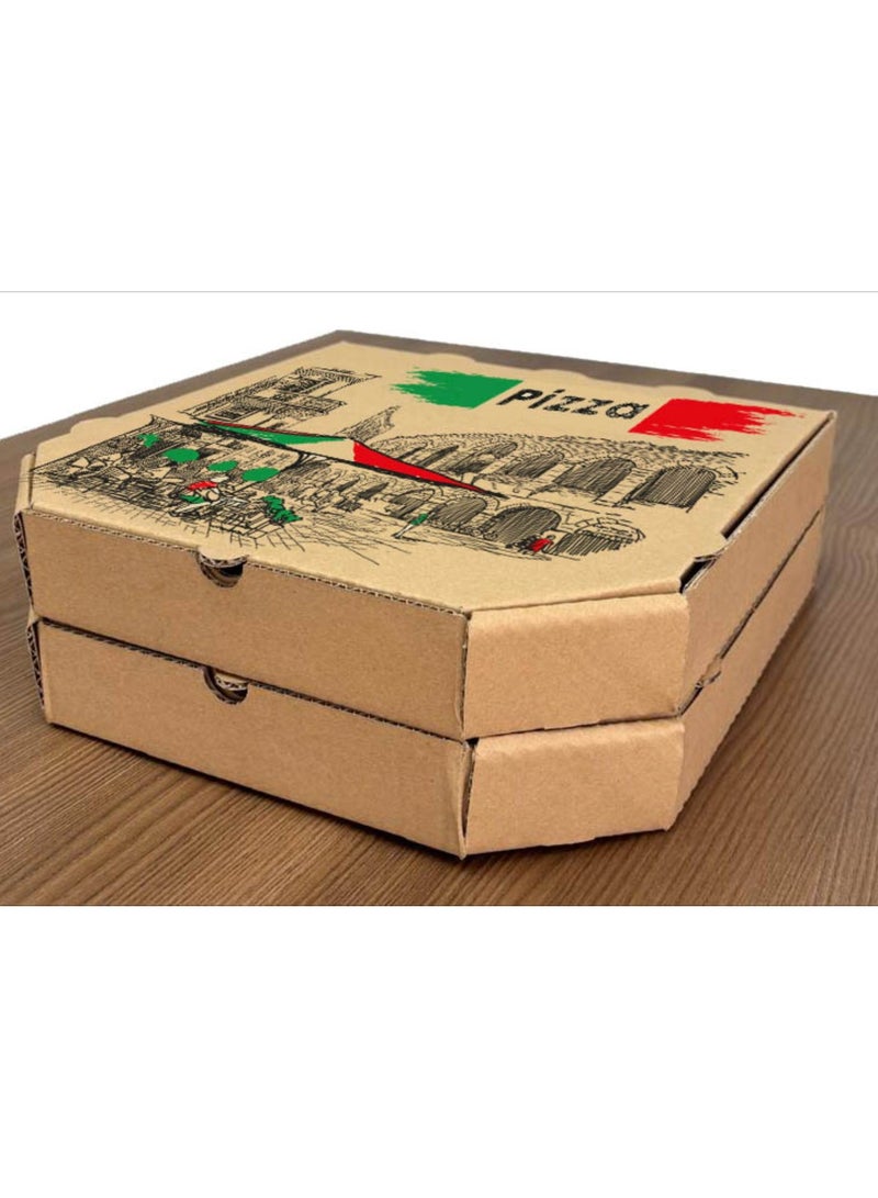 بدار 50 علبة كرتون بيتزا مقوي فاخر حجم متوسط (27.5*27.5*5) - Image 1