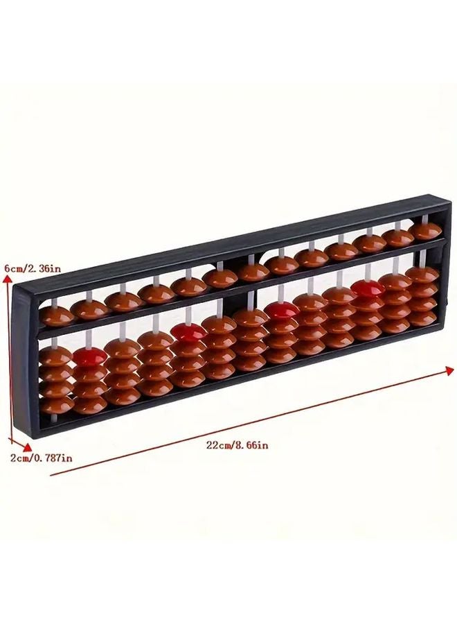 العداد البني بـ 13 خرزة أفقية و5 خرزات صغيرة لكل منها لتعليم الحساب الأساسي - Image 4