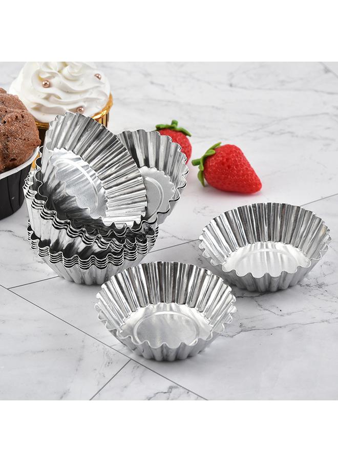 Bluejw Thickened Reusable Aluminum Mold Rice Cake Bowls Cake Bowl Chrysanthemum Zhan Horseshoe Cake Egg Tart Pudding Cake Mold - Image 4