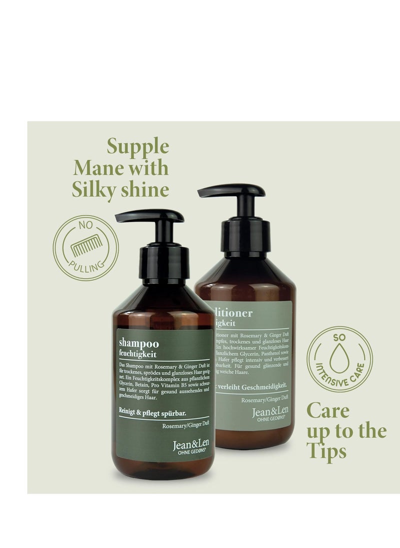 Jean & Len - Jean & Len Rosemary & Ginger Moisturizing Hair Care Set - Shampoo and Conditioner for Dry, Dull Hair, Spicy-Fresh Fragrance, Paraben & Silicone-Free, 2x 10.14 Fl. Oz. - Image 1