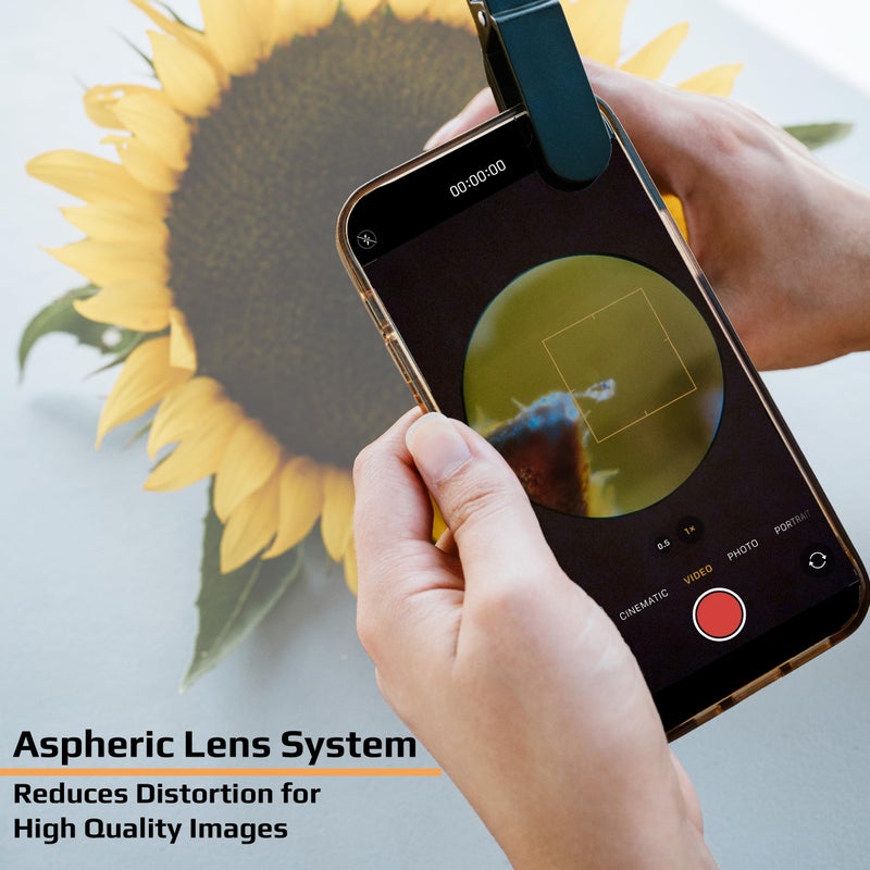 Carson Carson MicroFlip 100x-250x, LED UV Pocket Microscope with Smartphone Clip, STEM Education (MP-250)  - Image 3