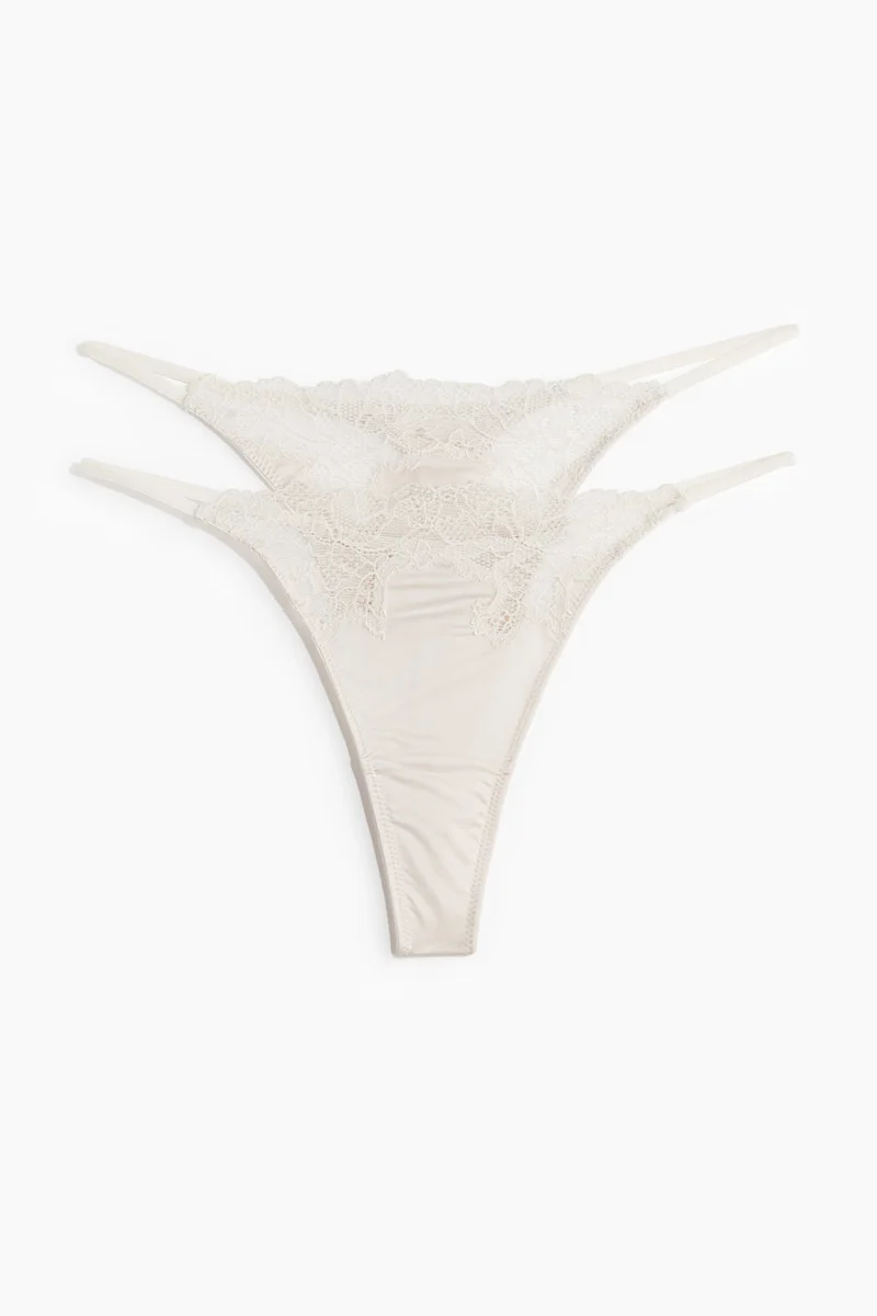 H&M 2-pack microfibre tanga thong briefs