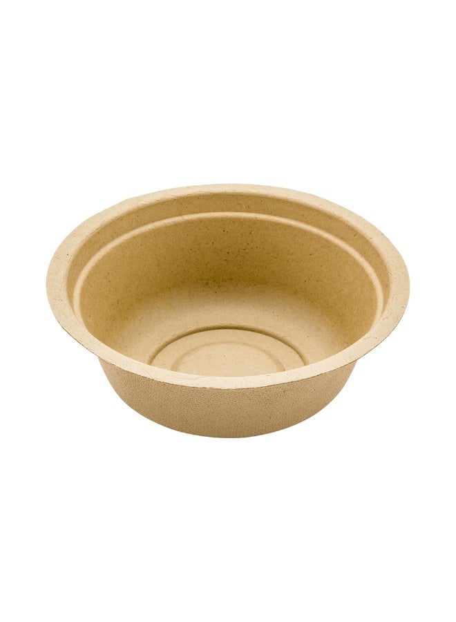 Restaurantware Pulp Tek 12 Ounce Bagasse Bowls, 100 Grease Impervious Salad Bowls - Lids Sold Separately, Microwavable, Bagasse Bowls, Reinforced Rim, Freezable, Unbleached, For Salads Or More - Image 1