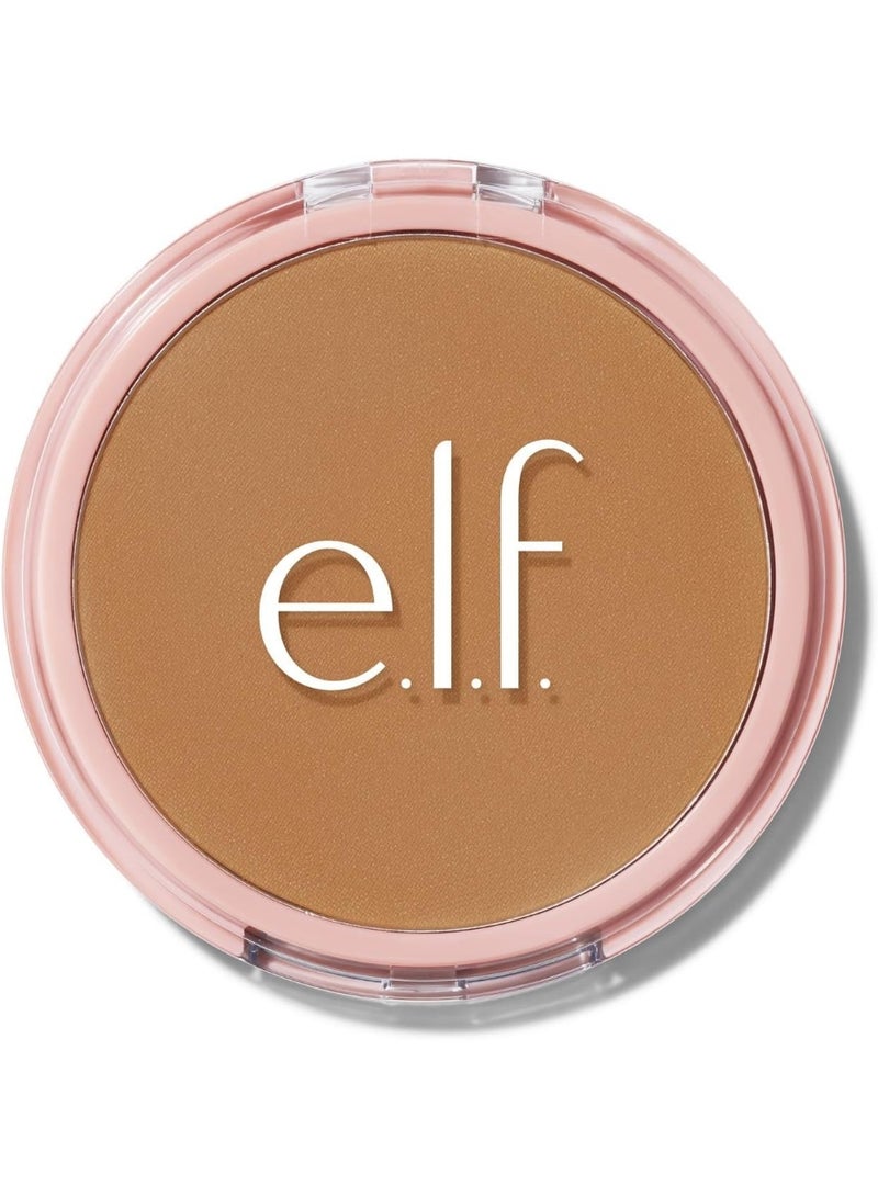 إلف بودرة هالو جلو، فلتر بودرة مضغوطة للتشطيب، لون أسمر محايد دافئ - Image 1