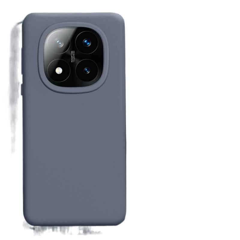 غطاء واقي بسيليكون لـ Redmi Note 14 مع حماية من السقوط وتشطيب غير لامع مع مقاوم للصدمات مع سيليكون سائل باللون رمادي من السيليكون باللون الأحمر باللون الرمادي - Image 1