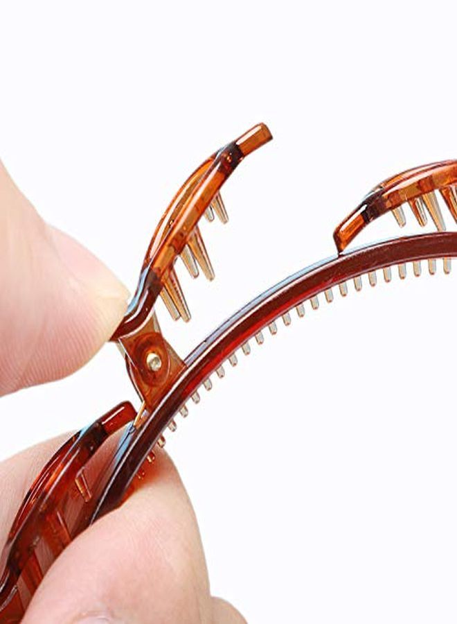 JASSINS Ouble Bangs Hairstyle Hairpin Headband,Jassins Professional Weave Bangs Clip, Twist Clip Headband With Toothed Headband Braid Tool, Women Girls Fashion Hair Accessories (Black And Brown) - Image 5