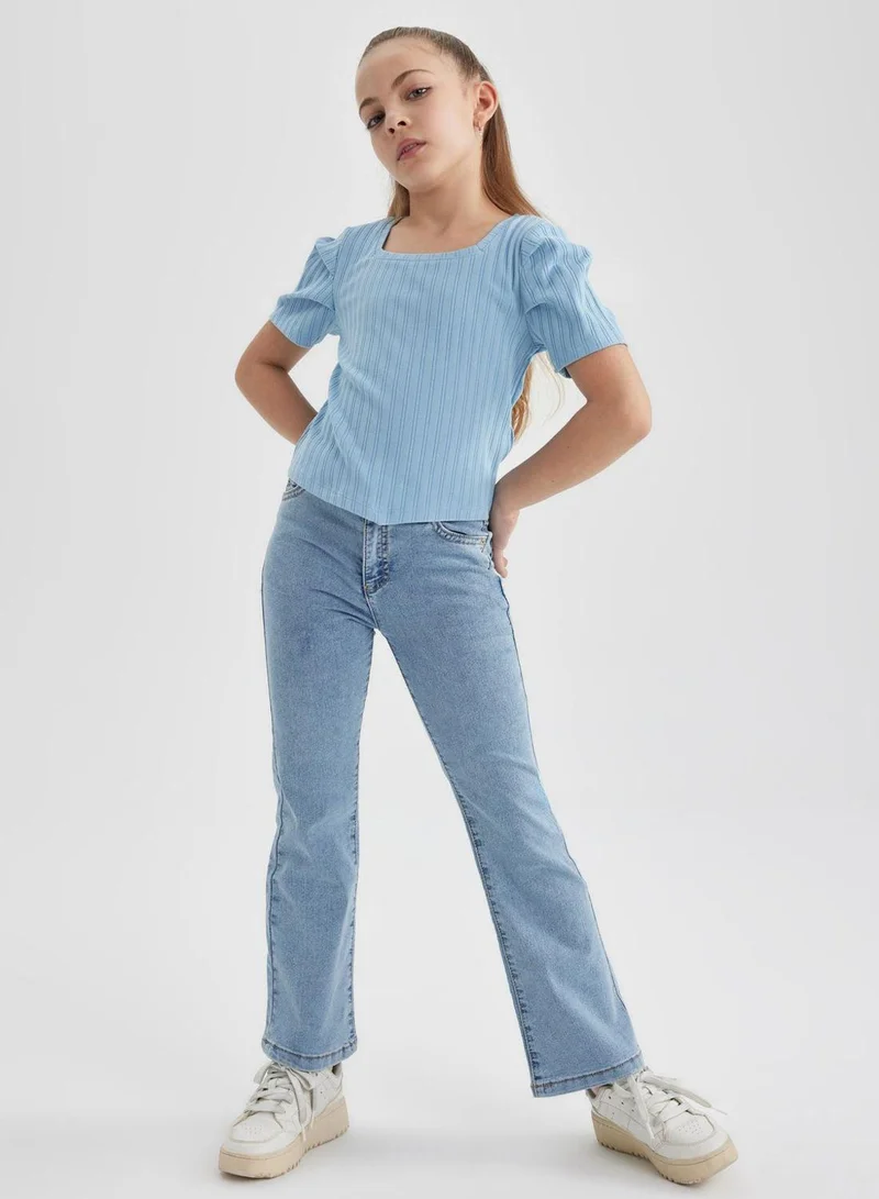 DeFacto Crop Short Sleeve T-Shirt