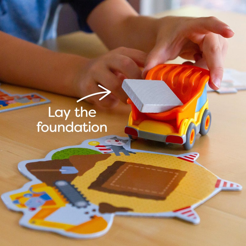 HABA My Very First Games Building Site, A Cooperative Learning Kids Game, Toddler Learning Activities & Games for 2+ Year Olds with Included Toy Truck - Image 4
