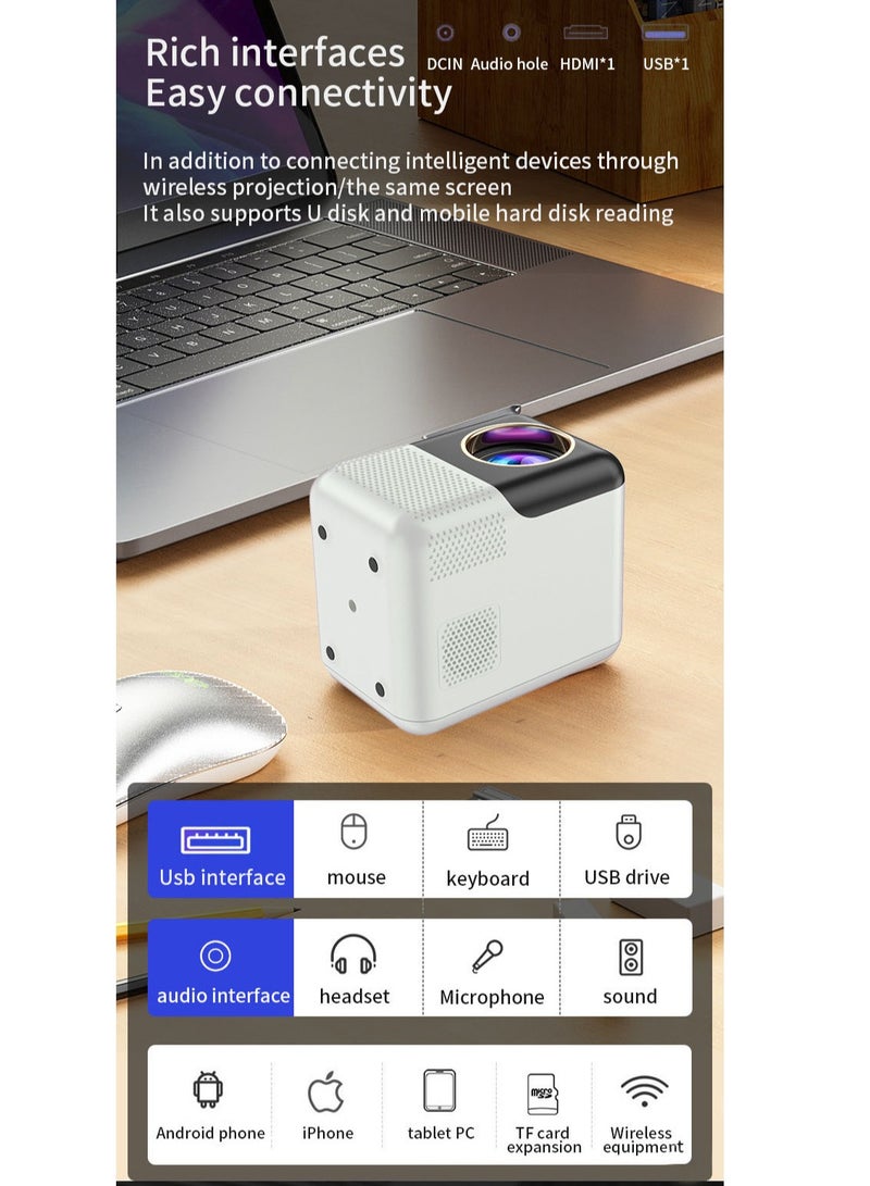 Android 10.0 Projector with 5G WiFi and Bluetooth 6.0 Native 1080P Home Theatre Projector Home Projector Compatible with iOS/Android/HDMI/TV Stick