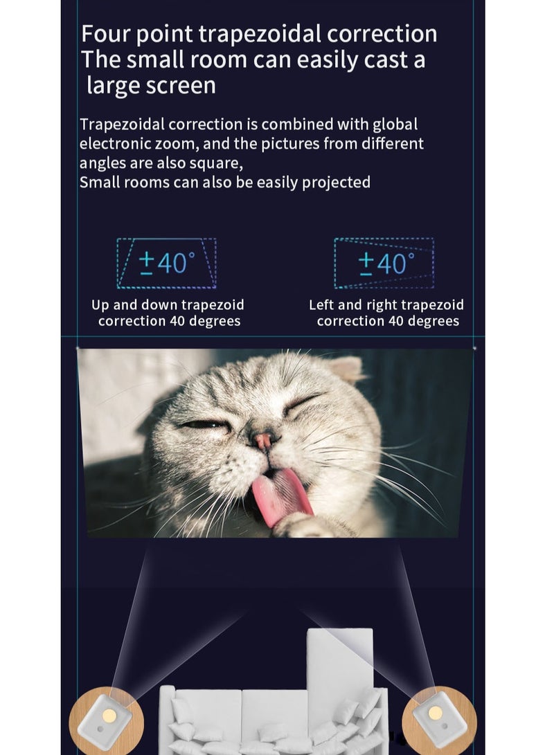 Android 10.0 Projector with 5G WiFi and Bluetooth 6.0 Native 1080P Home Theatre Projector Home Projector Compatible with iOS/Android/HDMI/TV Stick