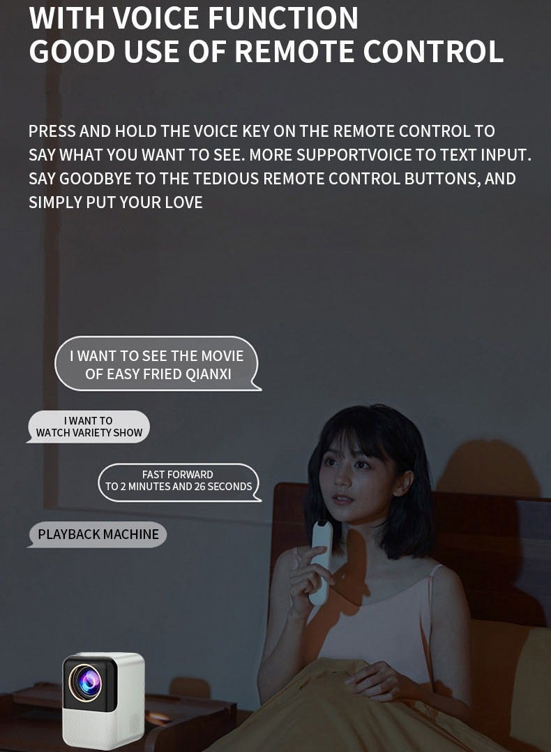 Android 10.0 Projector with 5G WiFi and Bluetooth 6.0 Native 1080P Home Theatre Projector Home Projector Compatible with iOS/Android/HDMI/TV Stick