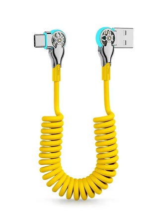 66W 6A Type C Super Fast Charging Rotating Spring Expansion Data Cable, Portable Stretch Charging Cable, Compatible with Android - pzsku/Z24EF19AC9DB161D5910EZ/45/_/1697193995/6eff8fd7-f170-4c55-b96f-fd621b168925