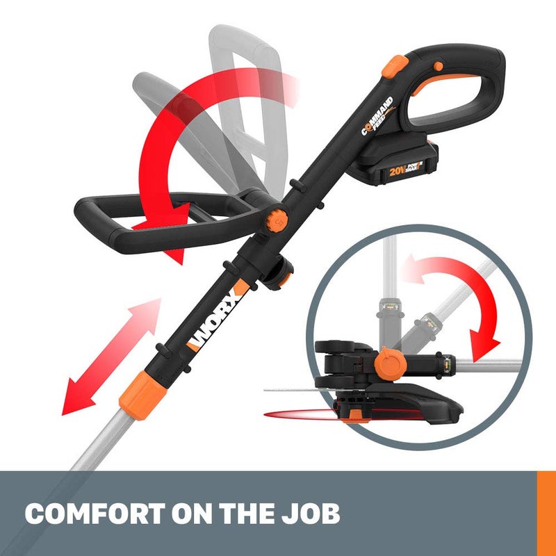 Worx GT Revolution 20V 12" String Trimmer Grass Trimmer/Edger/Mini-Mower, WG170.2 - Image 4
