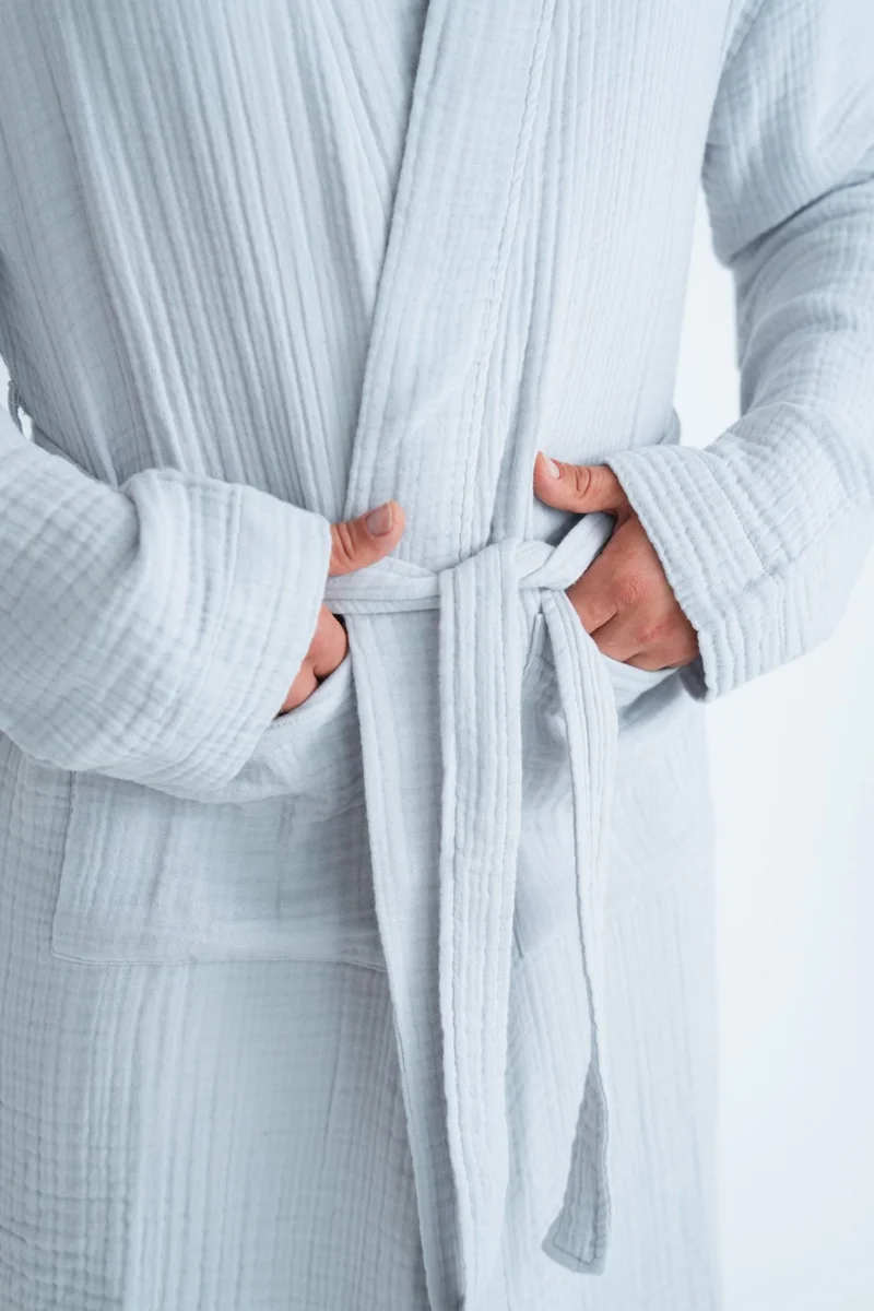 Meet Maya Natural Kimono Model 4layer Muslin Bathrobe / Dressing Gown