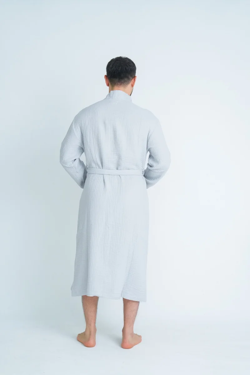 Meet Maya Natural Kimono Model 4layer Muslin Bathrobe / Dressing Gown