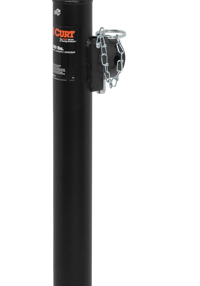 CURT 28322 Weld-On Pipe-Mount Swivel Trailer Jack, 2000 lbs Capacity, 15 Inches Vertical Travel - Image 1