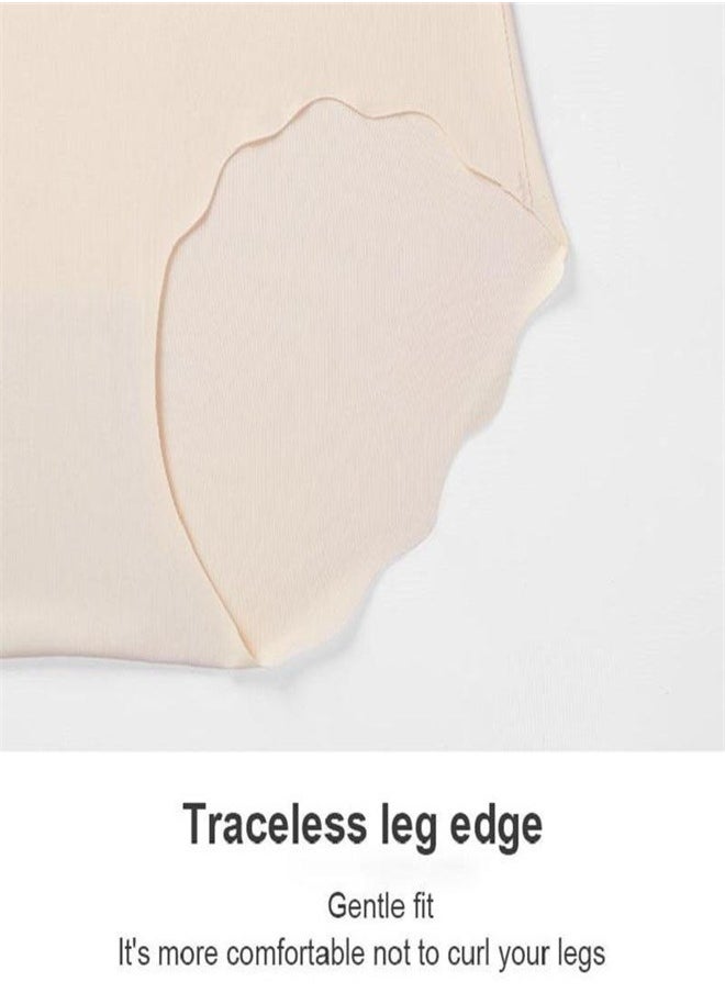 MIIOW - 3Pcs Traceless Underwear Women's Summer Thin Ice Silk Pure Cotton Crotch Antibacterial Sports Girls' Triangular Shorts - Image 1