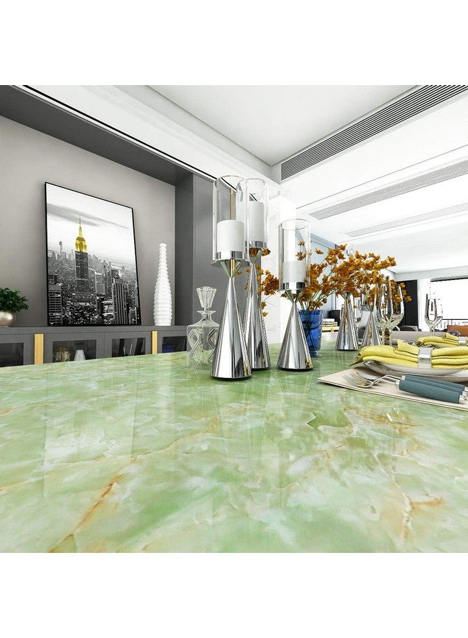 JRM Vinyl Marble Wallpaper Peel and Stick Waterproof Wallpaper for Home Kitchen Countertop Cabinet Furniture Oil Proof Kitchen Stickers (2, Green 60X200) - Image 2