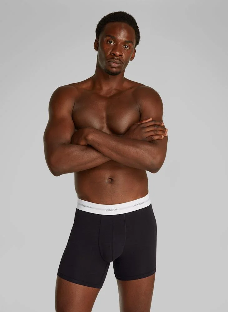 CALVIN KLEIN Cotton Blend Stripe Boxer Brief - 3 Pack