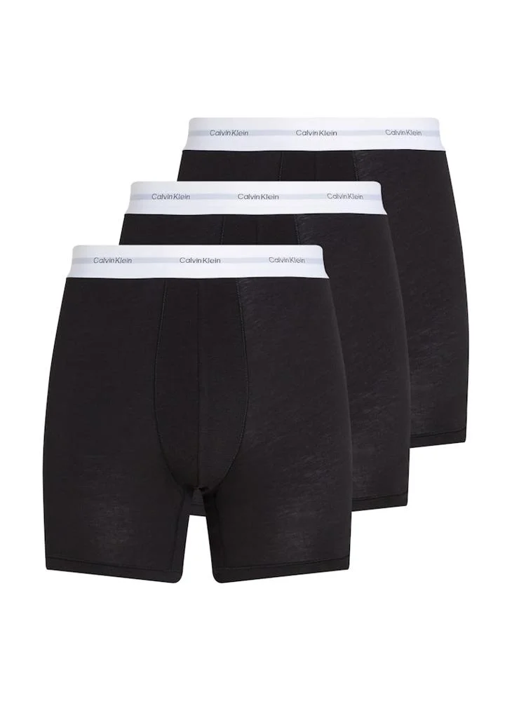 CALVIN KLEIN Cotton Blend Stripe Boxer Brief - 3 Pack