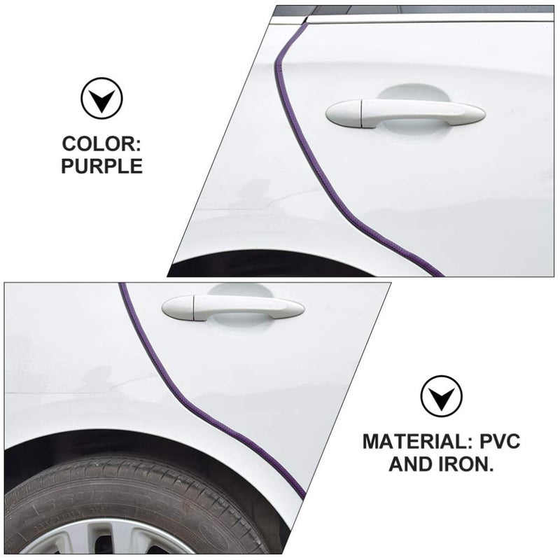 Purple Car Door Seal Strips Wind Noise Reduction Protector All Weather Flexible Trim - Image 4