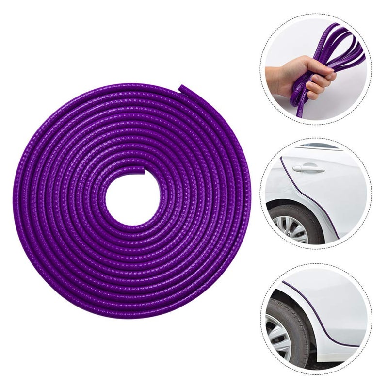 Purple Car Door Seal Strips Wind Noise Reduction Protector All Weather Flexible Trim - Image 5