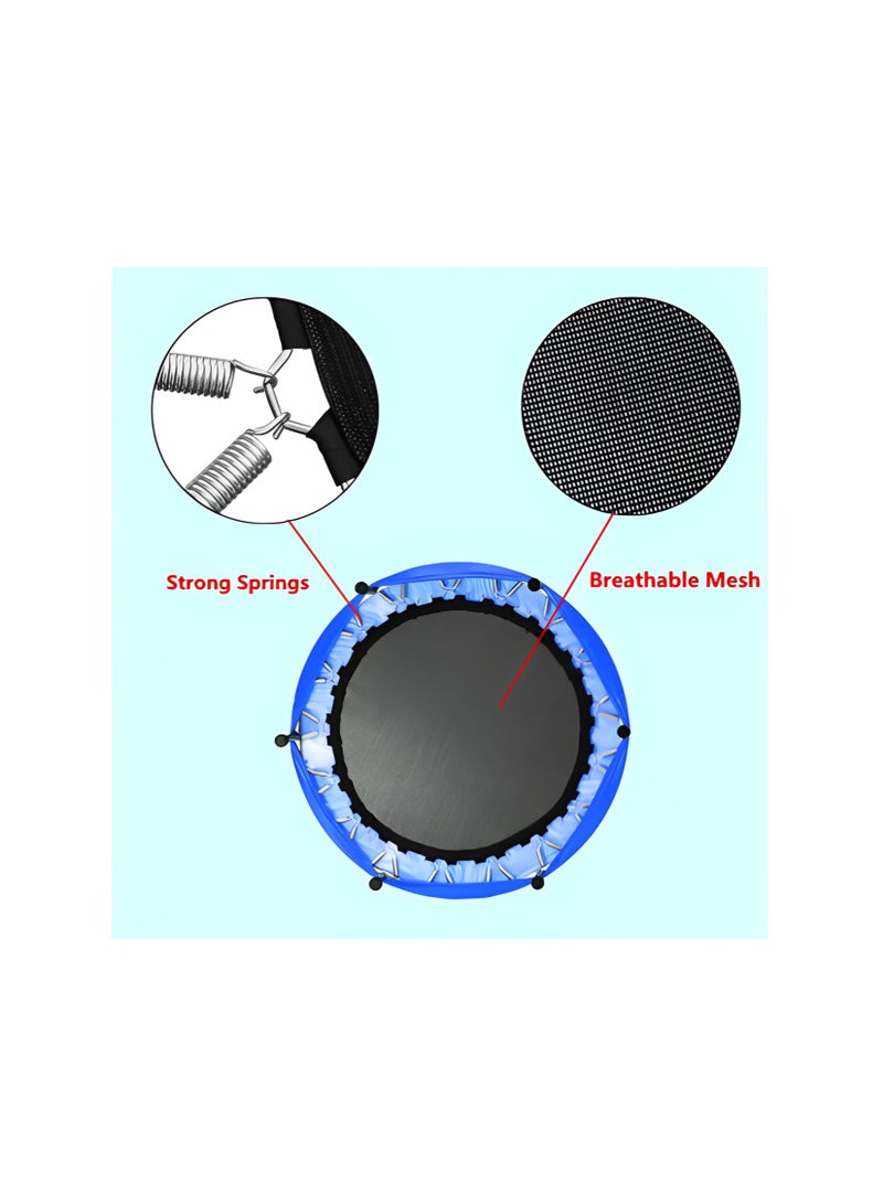 H PRO Trampoline for Kids & Adults | Rebounder Trampoline for Exercise, Fitness and Workout| Outdoor and Indoor 40 Inch Trampoline| Blue - Image 3