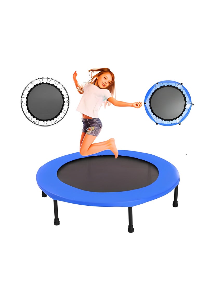 H PRO Trampoline for Kids & Adults | Rebounder Trampoline for Exercise, Fitness and Workout| Outdoor and Indoor 40 Inch Trampoline| Blue - Image 2