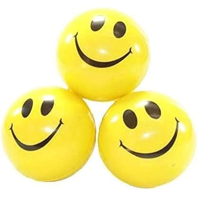 PANCIKAA Smiley face Stress Relieving Soft Squeeze Ball Pack of 12 - Image 4