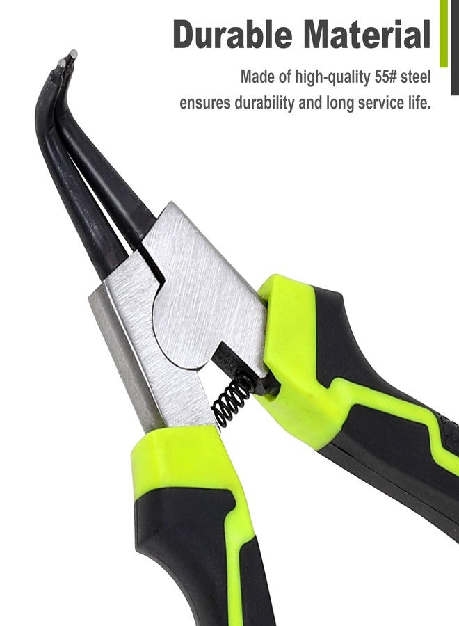 FASTPRO 4-Piece 7-inch Snap Ring Pliers Set, Internal/External Circlip Pliers Kit with Straight/Bent Jaw, Heavy Duty for Ring Remover Retaining - Image 4