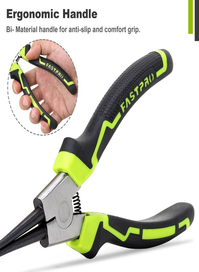 FASTPRO 4-Piece 7-inch Snap Ring Pliers Set, Internal/External Circlip Pliers Kit with Straight/Bent Jaw, Heavy Duty for Ring Remover Retaining - Image 5