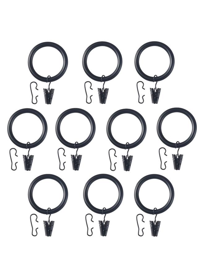 Zaboon Curtain Ring With Clip And Hook, Black, 38 Mm - Image 1
