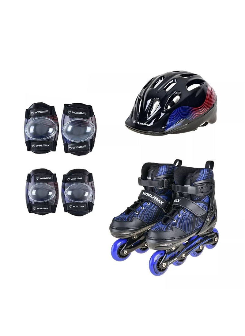 Winmax Winmax Inline Skate Kids Combo Set Blue  - Image 1