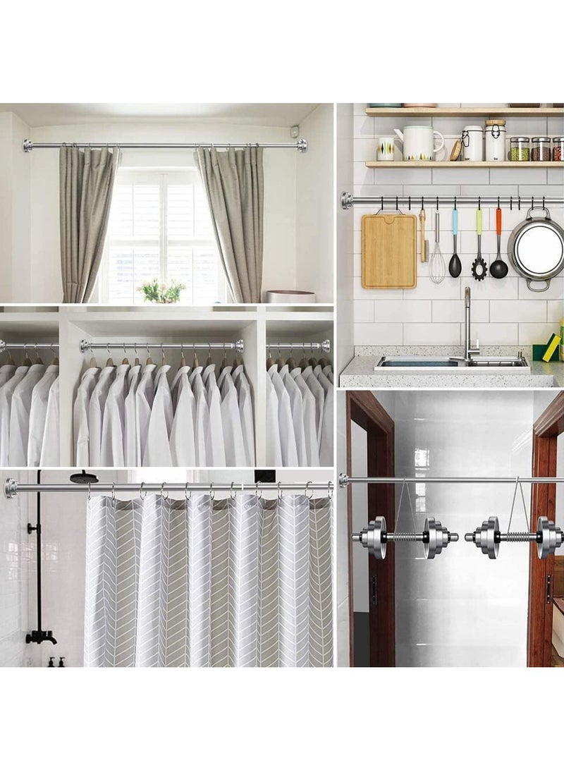 Y&D 100cm (applicable to 105-170cm) Non Perforated Stainless Steel Shower Curtain Telescopic Rod  - Image 5