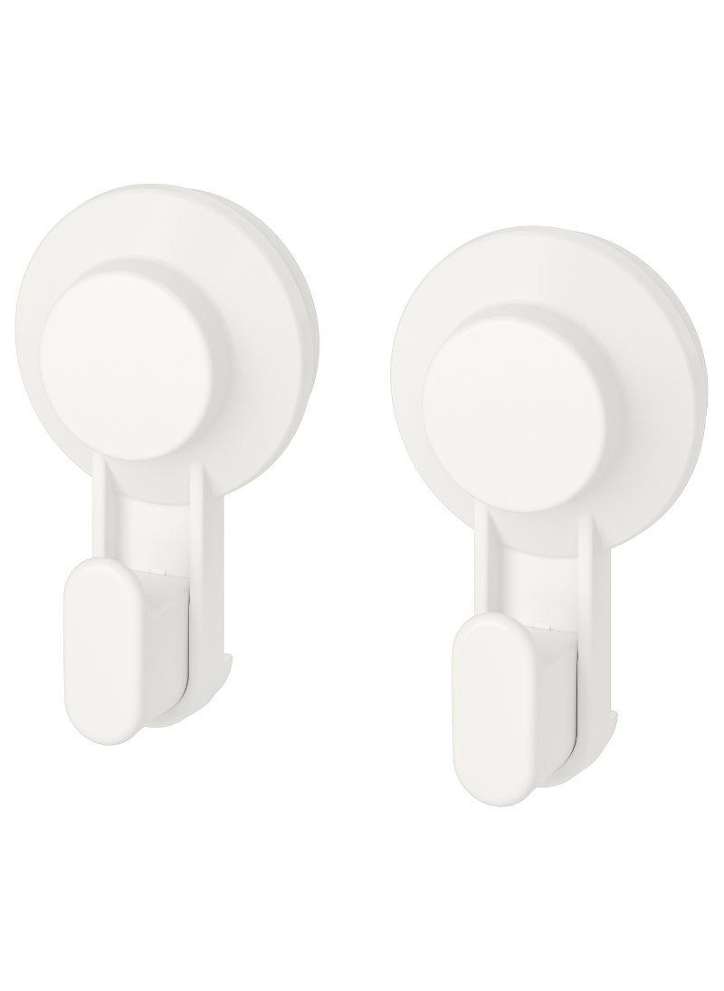 Hook White With Suction Cup Simple and Elegant Hanging Solution